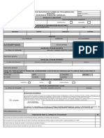 Formulario de Registro de Cambio de Titularidad Del Vehiculo