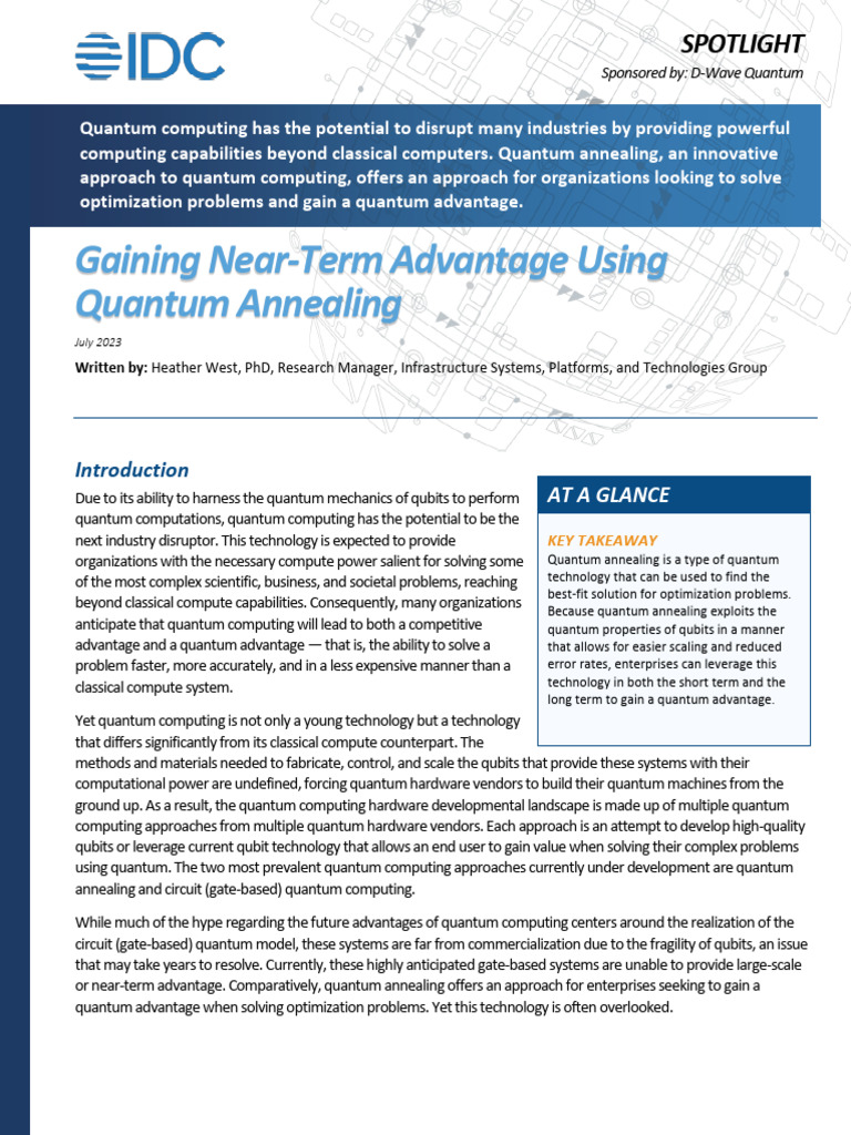 Idc Spotlightf PDF Quantum Computing Computing