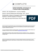 2021 - Study of Vulture Habitat Suitability and Impact of Climate Change in Central India Using MaxEnt