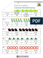 Addition Sentences To 12 1