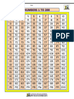 Number Grid Up To 200 1b