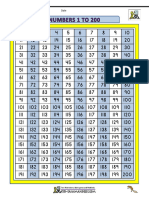 Number Grid Up To 200 1c