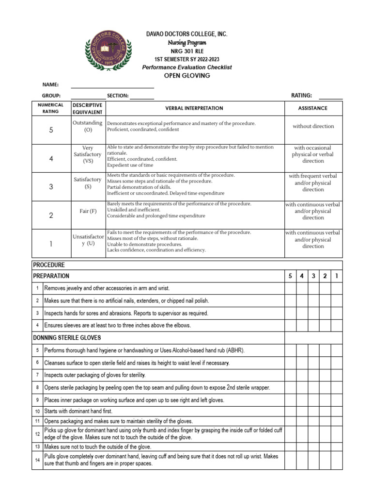 Open Gloving Pdf Hand Glove