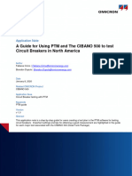 A Guide For Using PTM and The CIBANO 500 To Test Circuit Breakers in North America