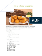 Yuca Rellena Con Carne Molida