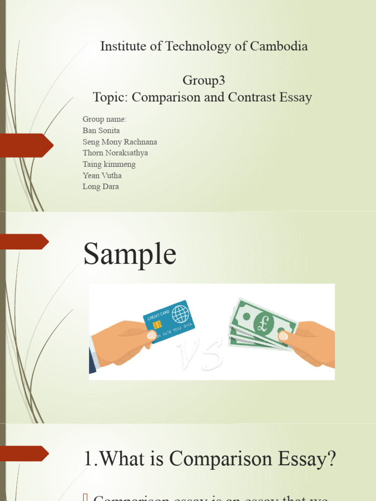 Comparison Essay Guide for Students | PDF