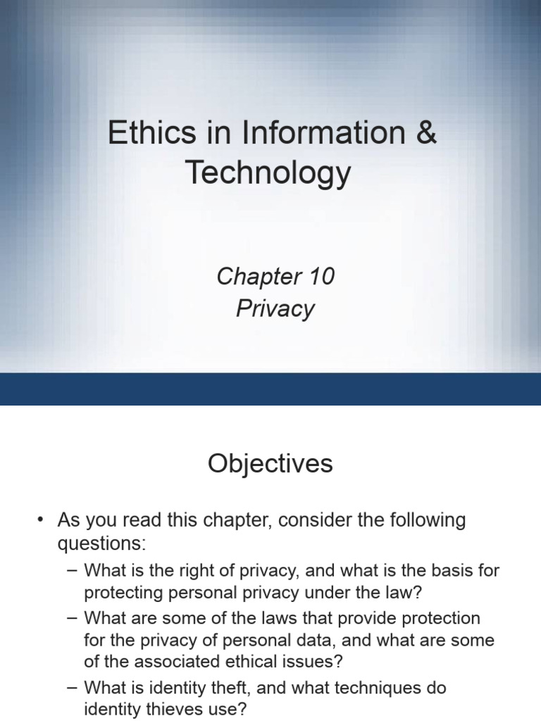 Privacy Ethics in Information Technology | PDF | Privacy | Identity Theft