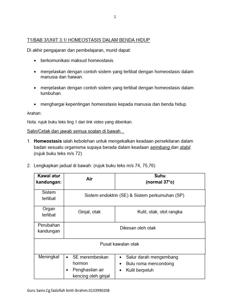Latihan T1 Bab3 Unit 3 1 Guru Pdf