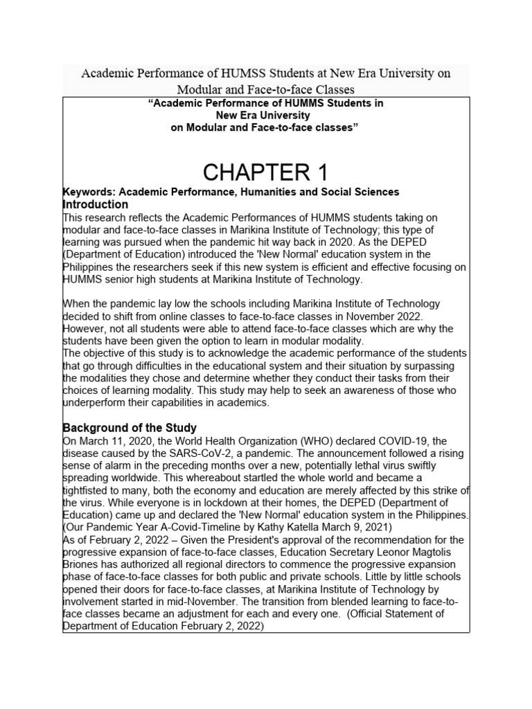 HUMSS Students' Academic Performance Analysis | PDF | Teachers | Learning