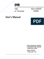 Canon MultiPASS L6000 User's Manual