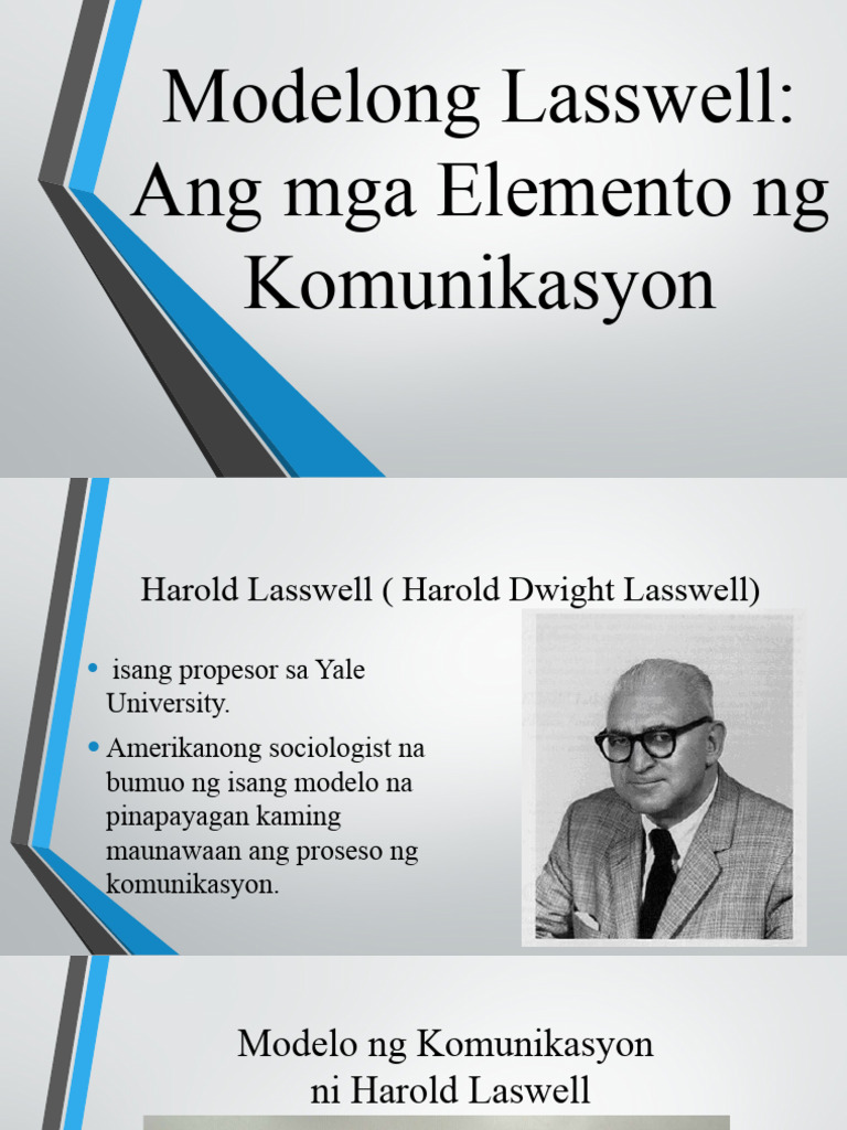 Pangkat 5 Modelo NG Komunikasyon Ni Harold Laswell PDF