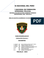 Silabo Legislación Policial II 2023