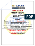 04-OCT-23 (WDE & WEND) Notice JEE (M+A) IT-7 Enthusiast Ph-1&2