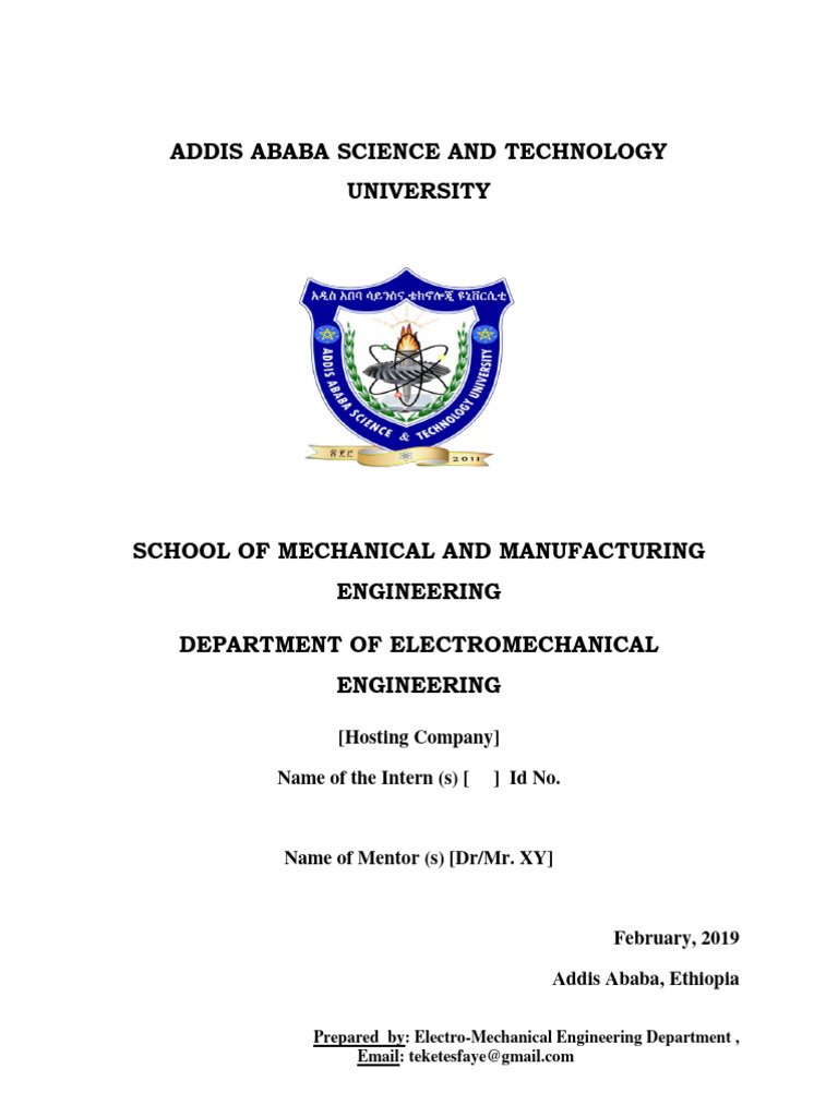 Engineering Internship Report Guide | PDF | Engineering