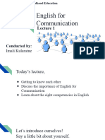 English For Communication - Lecture 1