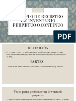 Ejemplo de Registro de Inventario Perpetuo o Continuo Contabildad