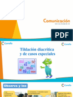 Tildación Diacrítica y de Casos Especiales 3ero de Sec.