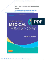 Test Bank For Quick and Easy Medical Terminology 7th Edition Leonard