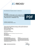 The Effect of Motivation and Leadership Behavior On The Performance of Employees of The Industry and Trade Service in Makassar City