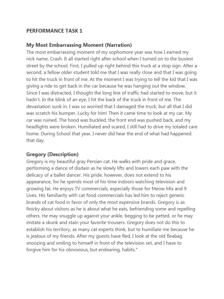 Reading and Writing Performance Task PDF Social Media Popular