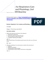 Test Bank For Respiratory Care Anatomy and Physiology 2nd Edition Will Beachey