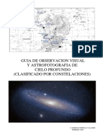 Guia de Observación y Astrofotografia de Cielo Profundo Por Constelaciones