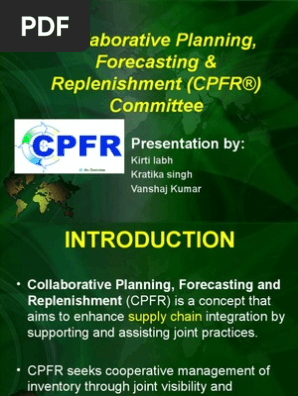 Collaborative Planning Forecasting Replenishment Cpfr Supply Chain Retail