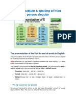 LESSON 2 Pronunciation Spelling of Third Person Singular