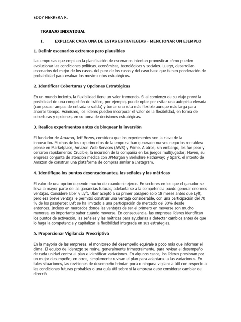 Estrategias Empresariales para la Incertidumbre | PDF | Economias