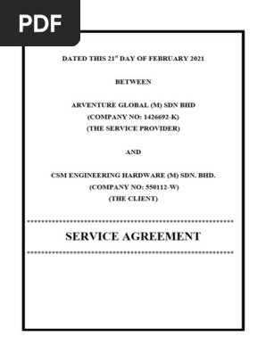 Service Agreement CSM