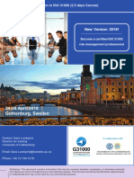 Certification in ISO 31000 April 2018 Gothenburg Brochure