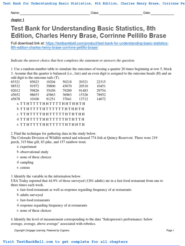 Understanding Basic Statistics 8Th Edition – JYBAW