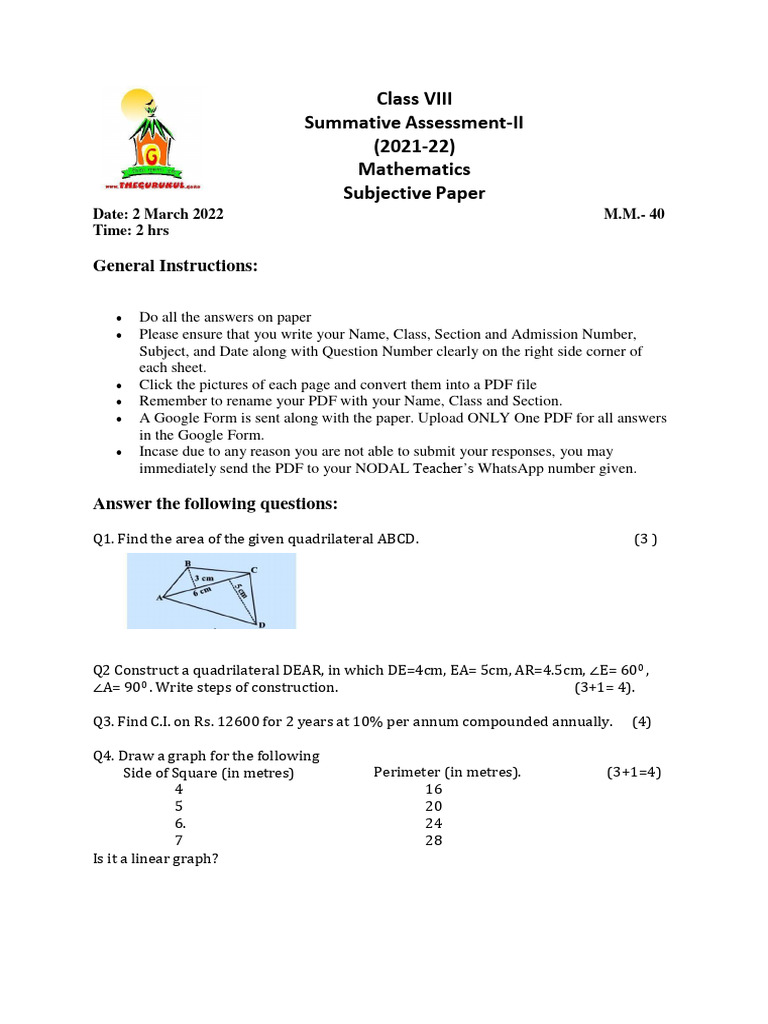 Class 8 Maths | PDF