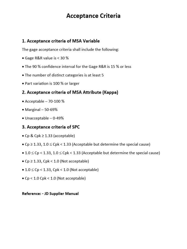 Acceptance Criteria PDF