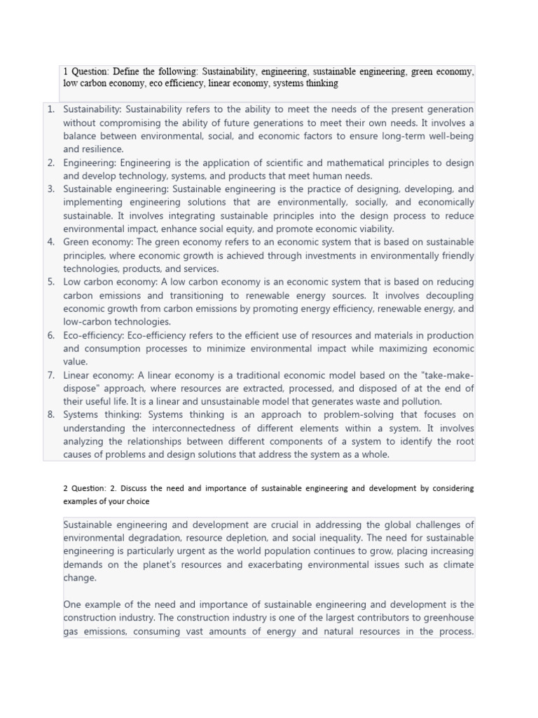 Module 1 Sse Pdf Sustainability Life Cycle Assessment