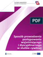 Sposób Prowadzenia Postępowania Wyjaśniającego I Dyscyplinarnego W Służbie Cywilnej