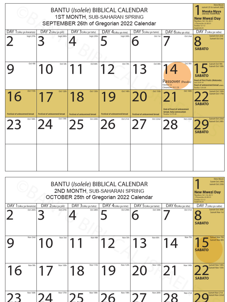 Bantu Calendar 20222023 PDF