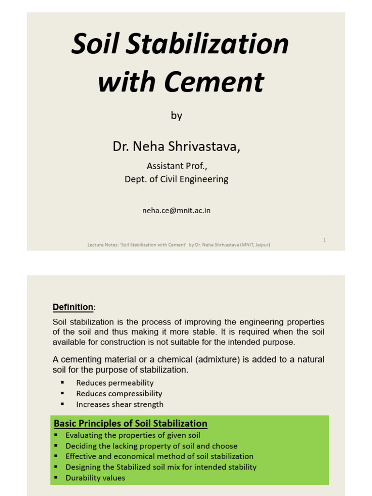 SOIL STABILIZATION DEFINITION IN CIVIL ENGINEERING visual data 2