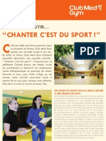 Chanter C'est Du Sport - Corinne ROCCA - Club Med Gym CP