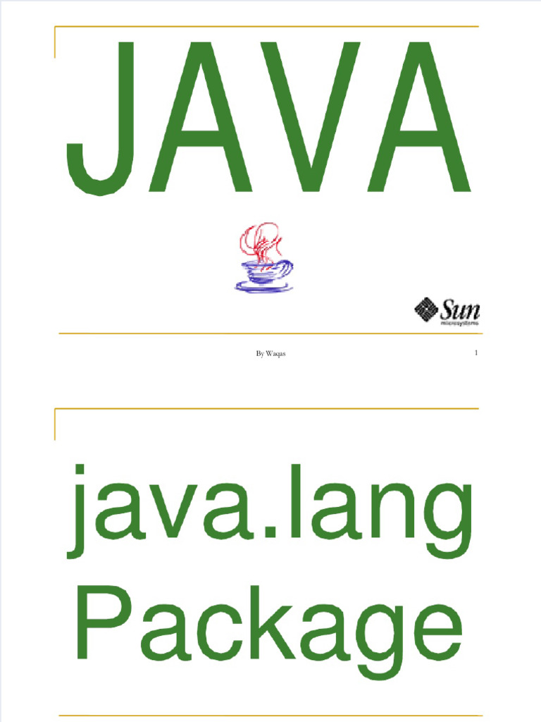Java Lang Package | PDF