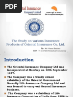 The Study On Various Insurance Products of Oriental