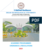 BTech 2021 Ordinance