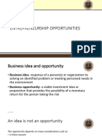 Topic 3 Entrepreneurship Opportunities