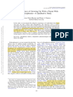 The Experience of Growing Up With A Parent With Schizophrenia-A Qualitative Study