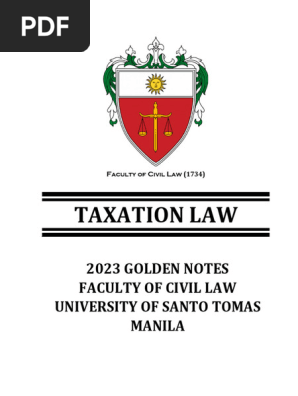 Taxation Law Golden Notes
