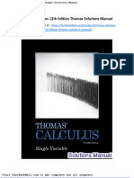Thomas Calculus 12th Edition Thomas Solutions Manual