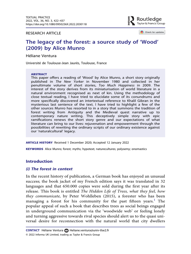 A Source Study of Wood | PDF | Leah