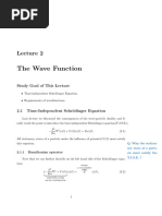 Lecture 2 - The Wave Function