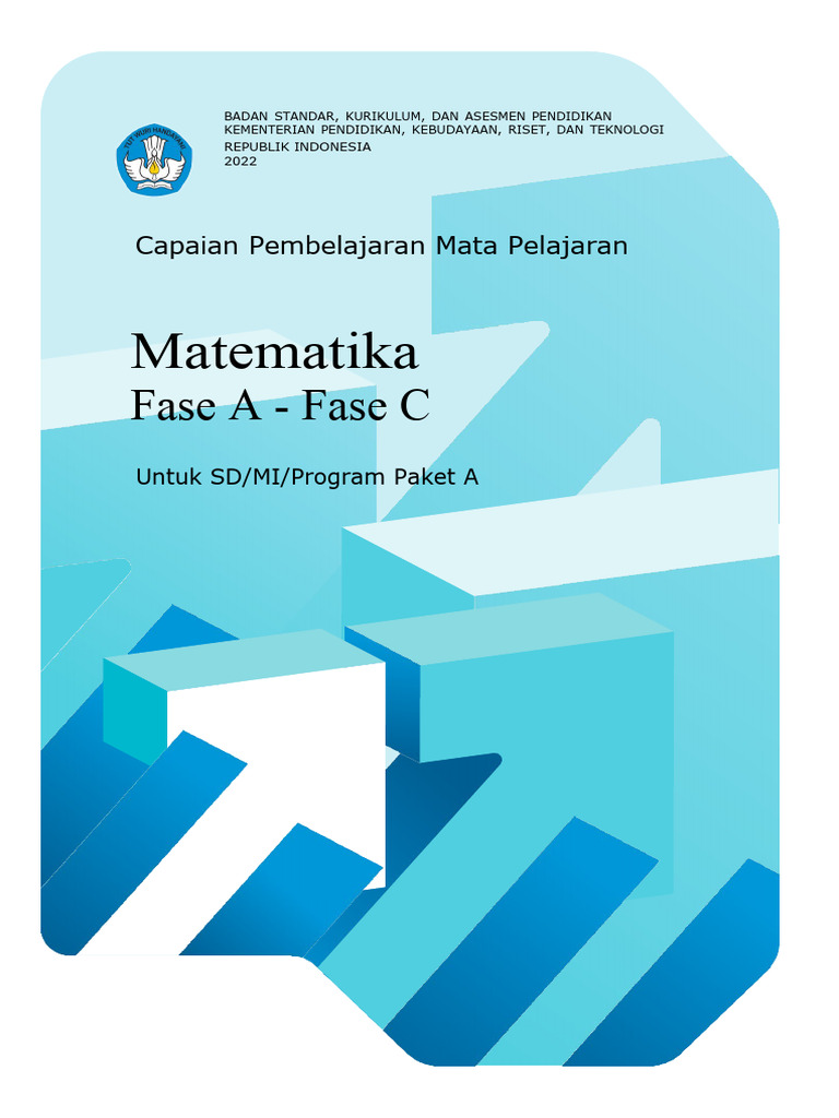Capaian Pembelajaran Matematika SD/MI | PDF | Metode & Bahan Ajar | Seni