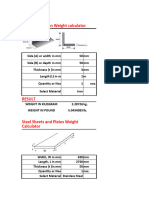 Steel Sheets and Plates Weight Calculator